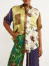 'Qadira' Multicolour Print Button Up Shirt and Pants Set - Celes Fashion